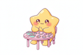 Kawaii Star Working with Colorful Beads